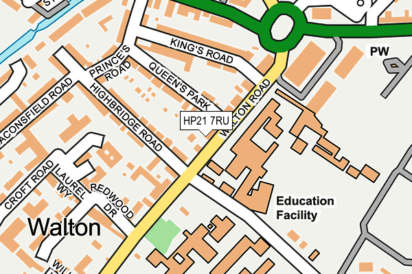 HP21 7RU map - OS OpenMap – Local (Ordnance Survey)