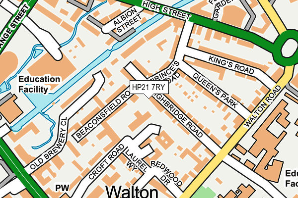 HP21 7RY map - OS OpenMap – Local (Ordnance Survey)