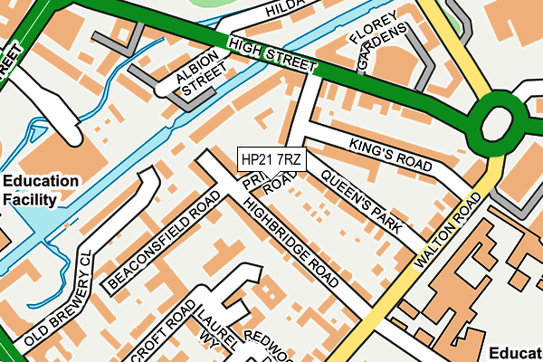 HP21 7RZ map - OS OpenMap – Local (Ordnance Survey)