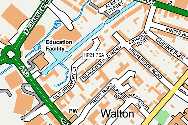 HP21 7SA map - OS OpenMap – Local (Ordnance Survey)