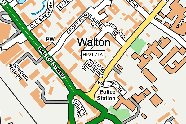 HP21 7TA map - OS OpenMap – Local (Ordnance Survey)