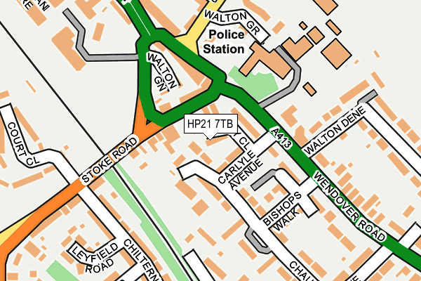 HP21 7TB map - OS OpenMap – Local (Ordnance Survey)