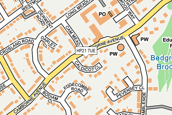 HP21 7UE map - OS OpenMap – Local (Ordnance Survey)