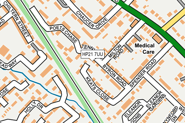 HP21 7UU map - OS OpenMap – Local (Ordnance Survey)