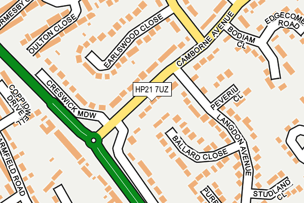 HP21 7UZ map - OS OpenMap – Local (Ordnance Survey)