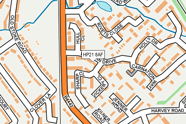HP21 8AF map - OS OpenMap – Local (Ordnance Survey)