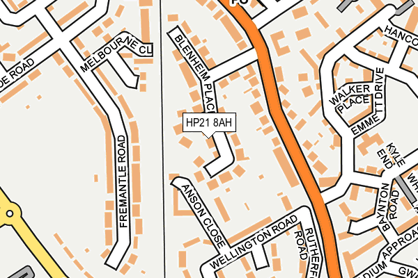 HP21 8AH map - OS OpenMap – Local (Ordnance Survey)