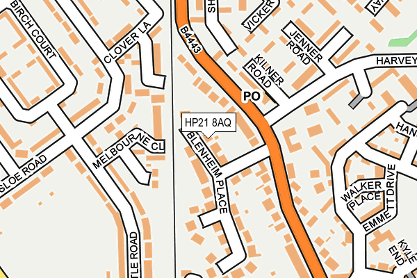 HP21 8AQ map - OS OpenMap – Local (Ordnance Survey)