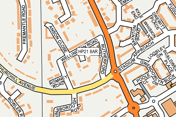 HP21 8AR map - OS OpenMap – Local (Ordnance Survey)