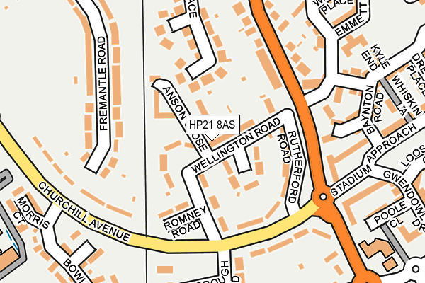 HP21 8AS map - OS OpenMap – Local (Ordnance Survey)