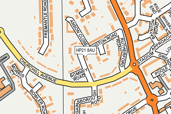 HP21 8AU map - OS OpenMap – Local (Ordnance Survey)