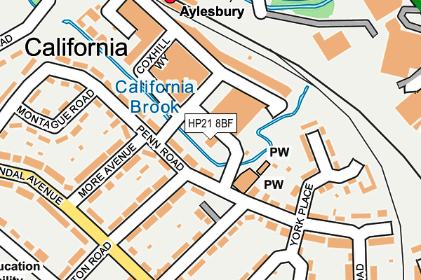 HP21 8BF map - OS OpenMap – Local (Ordnance Survey)
