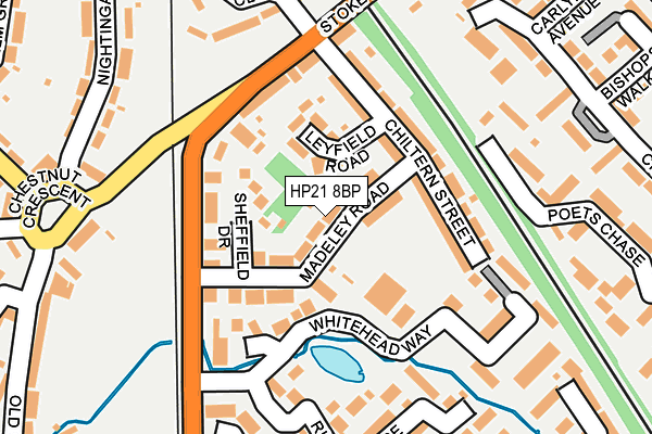 HP21 8BP map - OS OpenMap – Local (Ordnance Survey)
