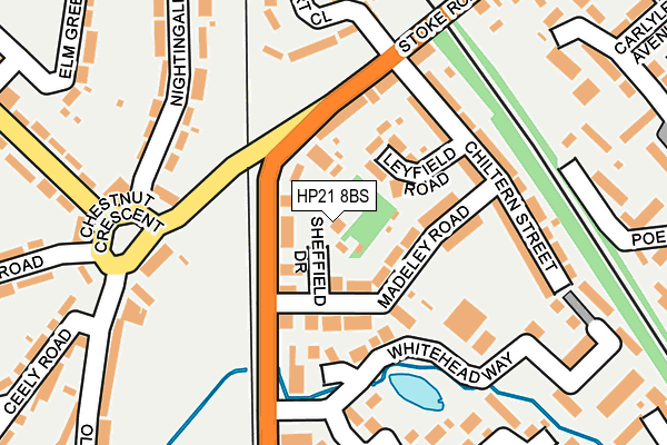 HP21 8BS map - OS OpenMap – Local (Ordnance Survey)