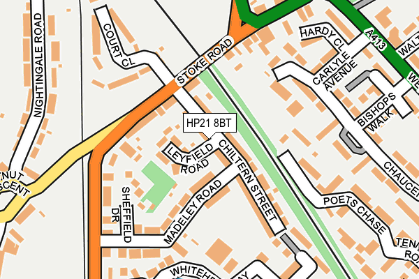 HP21 8BT map - OS OpenMap – Local (Ordnance Survey)