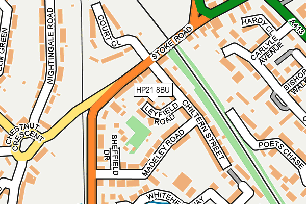 HP21 8BU map - OS OpenMap – Local (Ordnance Survey)