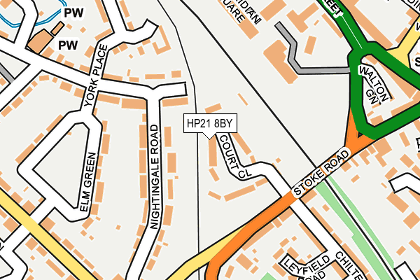 HP21 8BY map - OS OpenMap – Local (Ordnance Survey)
