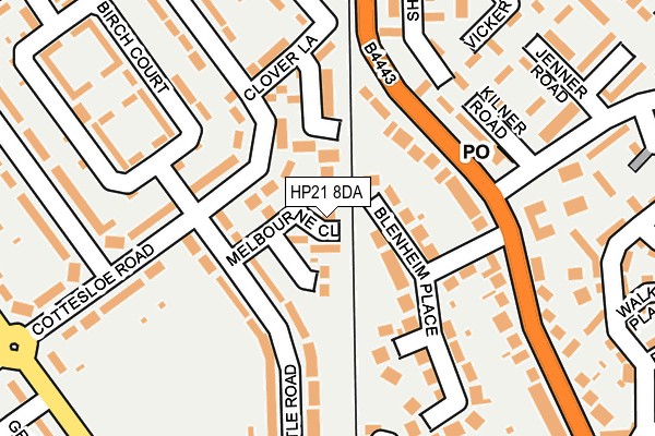 HP21 8DA map - OS OpenMap – Local (Ordnance Survey)