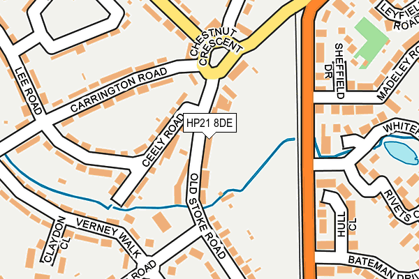 HP21 8DE map - OS OpenMap – Local (Ordnance Survey)