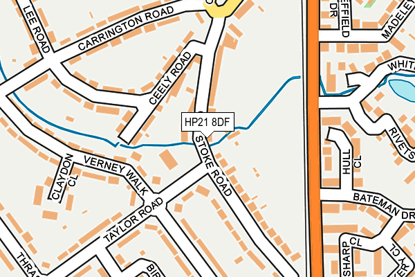 HP21 8DF map - OS OpenMap – Local (Ordnance Survey)