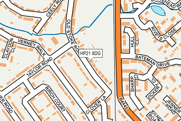 HP21 8DG map - OS OpenMap – Local (Ordnance Survey)