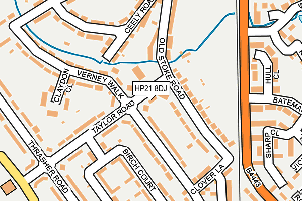 HP21 8DJ map - OS OpenMap – Local (Ordnance Survey)