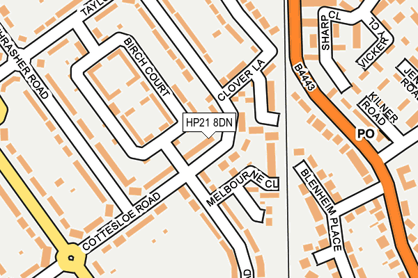 HP21 8DN map - OS OpenMap – Local (Ordnance Survey)