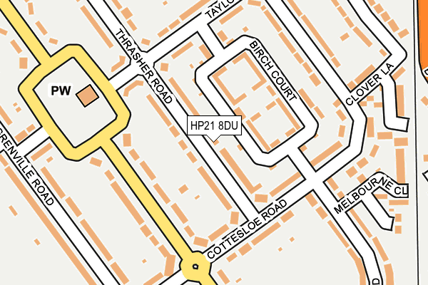 HP21 8DU map - OS OpenMap – Local (Ordnance Survey)