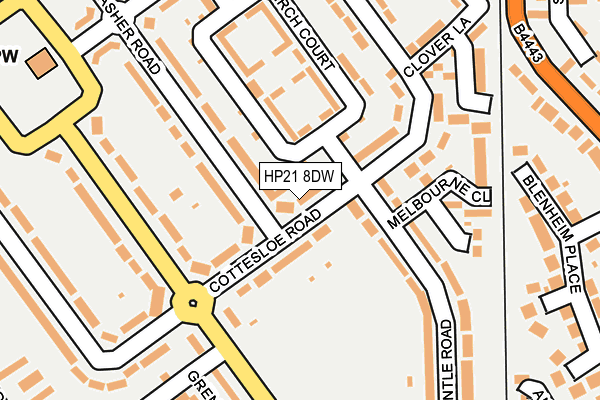 HP21 8DW map - OS OpenMap – Local (Ordnance Survey)