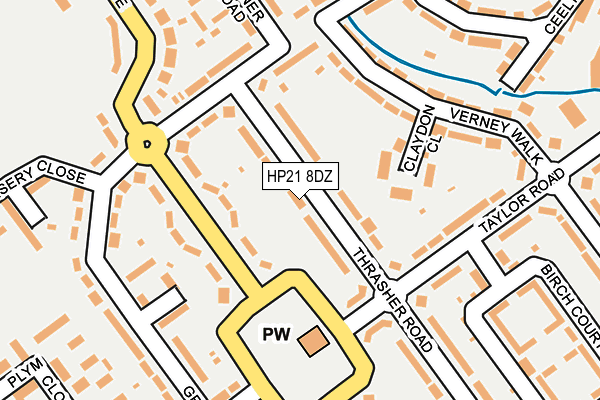 HP21 8DZ map - OS OpenMap – Local (Ordnance Survey)