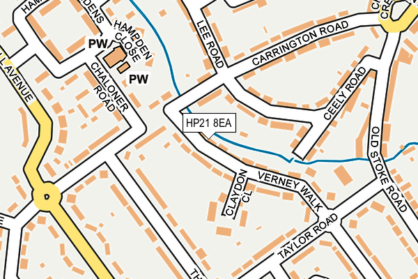 HP21 8EA map - OS OpenMap – Local (Ordnance Survey)
