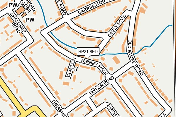HP21 8ED map - OS OpenMap – Local (Ordnance Survey)