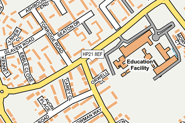 HP21 8EF map - OS OpenMap – Local (Ordnance Survey)