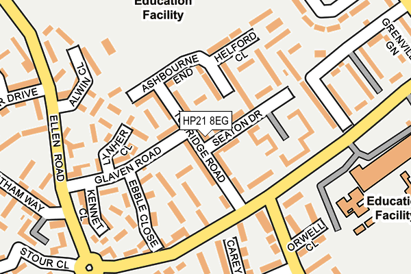 HP21 8EG map - OS OpenMap – Local (Ordnance Survey)