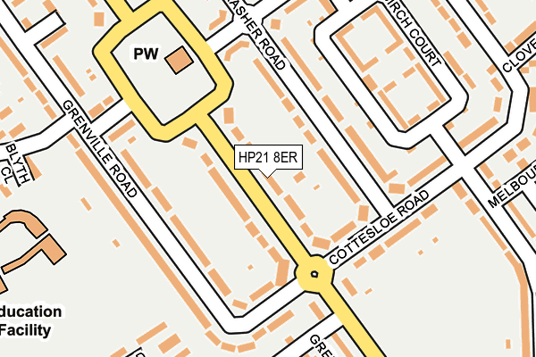 HP21 8ER map - OS OpenMap – Local (Ordnance Survey)