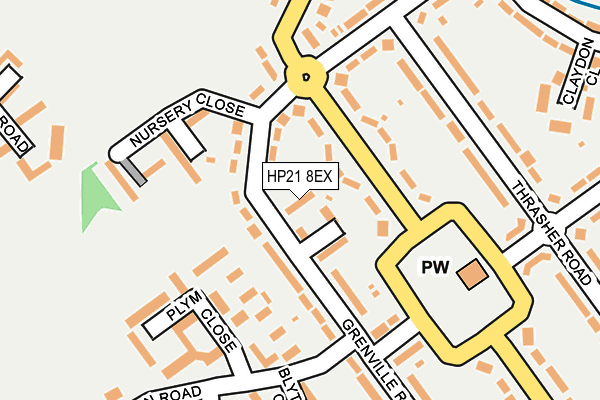 HP21 8EX map - OS OpenMap – Local (Ordnance Survey)