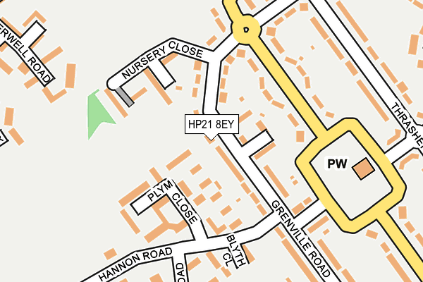 HP21 8EY map - OS OpenMap – Local (Ordnance Survey)