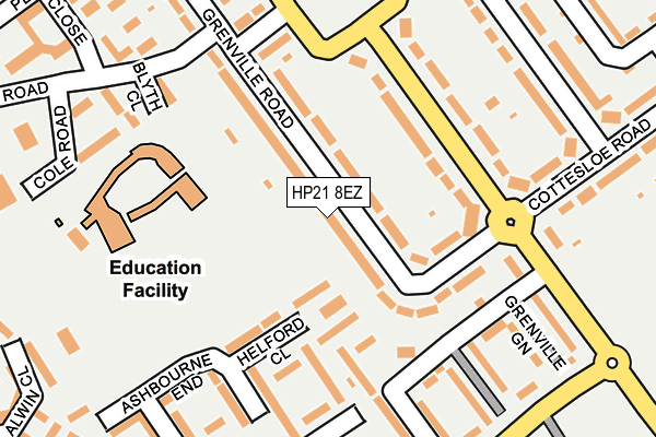 HP21 8EZ map - OS OpenMap – Local (Ordnance Survey)