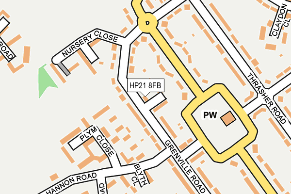 HP21 8FB map - OS OpenMap – Local (Ordnance Survey)