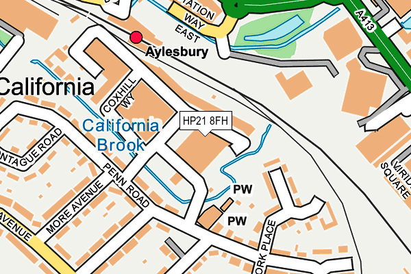 HP21 8FH map - OS OpenMap – Local (Ordnance Survey)