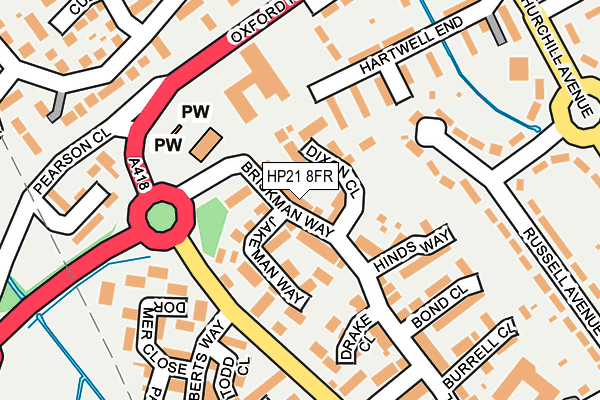 HP21 8FR map - OS OpenMap – Local (Ordnance Survey)