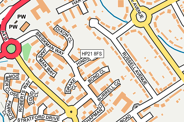 HP21 8FS map - OS OpenMap – Local (Ordnance Survey)