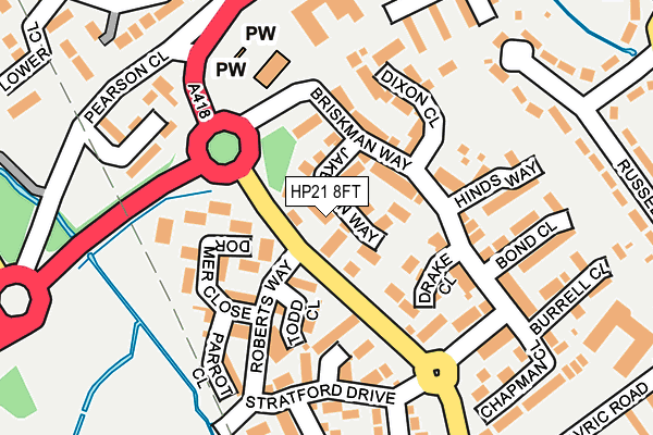 HP21 8FT map - OS OpenMap – Local (Ordnance Survey)