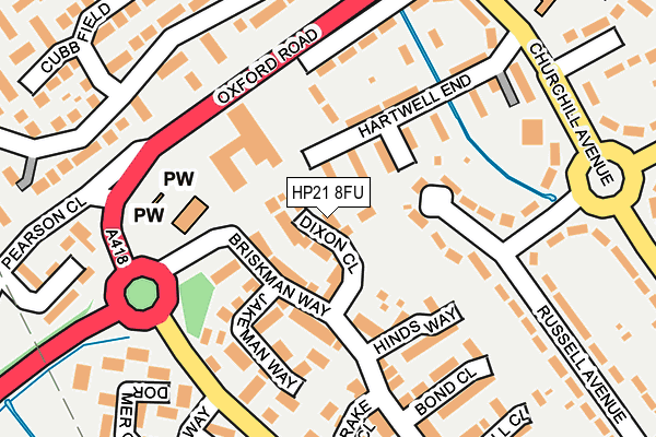 HP21 8FU map - OS OpenMap – Local (Ordnance Survey)