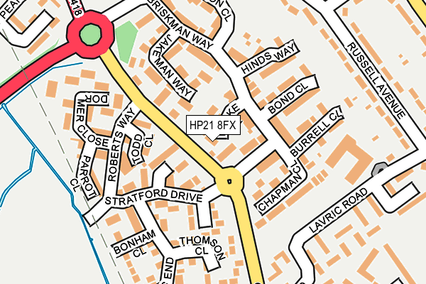 HP21 8FX map - OS OpenMap – Local (Ordnance Survey)