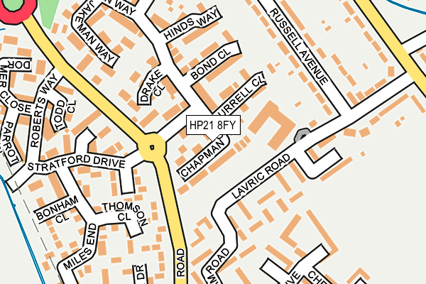 HP21 8FY map - OS OpenMap – Local (Ordnance Survey)