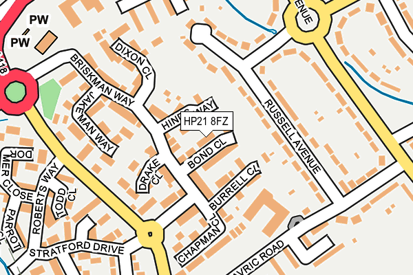 HP21 8FZ map - OS OpenMap – Local (Ordnance Survey)