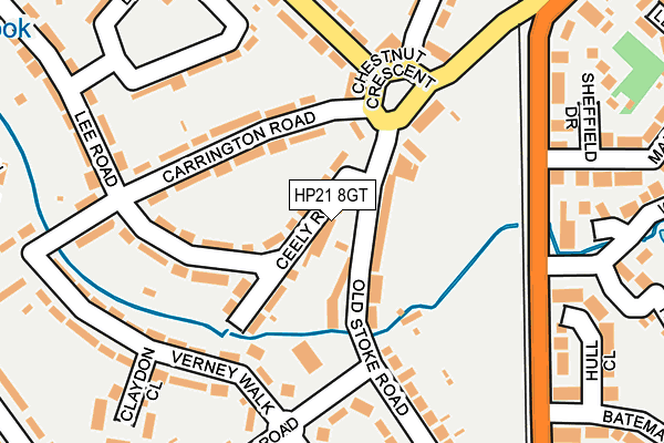 HP21 8GT map - OS OpenMap – Local (Ordnance Survey)