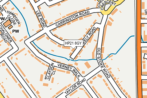 HP21 8GY map - OS OpenMap – Local (Ordnance Survey)
