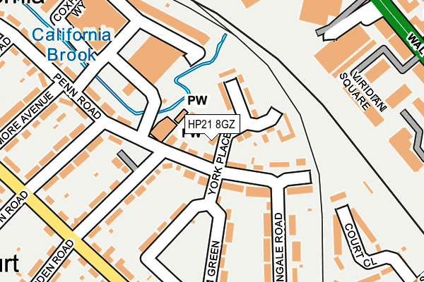 HP21 8GZ map - OS OpenMap – Local (Ordnance Survey)